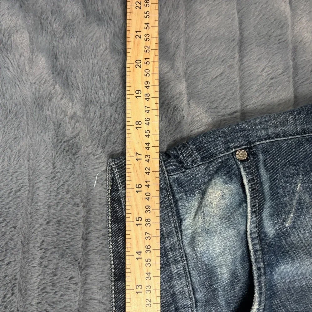 Joes Jeans Rebel Mens 34 Straight Leg Distressed Gradient Blue Denim Made in USA